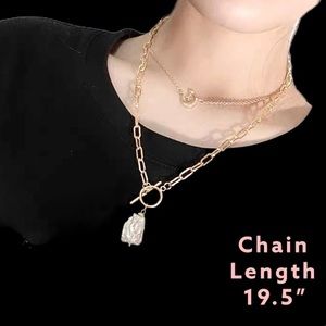 💎BOGO‼️ Natural Baroque Pearl Chain Necklace real pearl